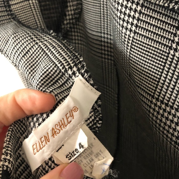 VTG Ellen Ashley houndstooth apron tie-back dress (4) - Picture 9 of 10